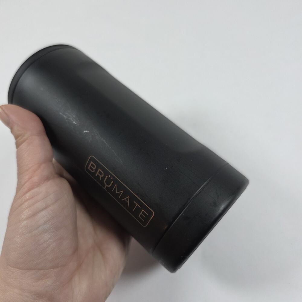 BruMate Slim Can Cooler Black Insulated Skinny Can Holder Stainless Steel - Picture 7 of 8